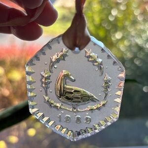 Waterford Ornament with Goose Design